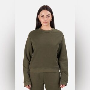 RTA Emilia cotton jersey sweatshirt in the Faded Tanker color
